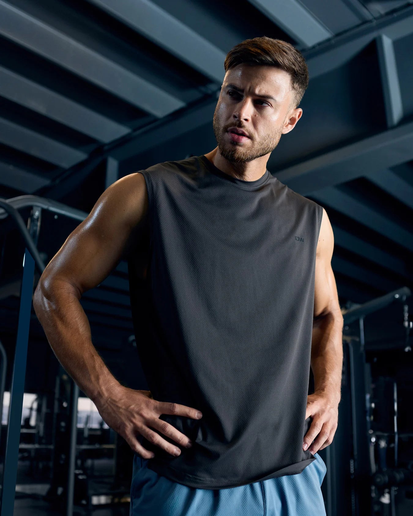 FOXTROT CLOTHING ARTICLE # 3901 Stride Sleeveless T-shirt Men Charcoal