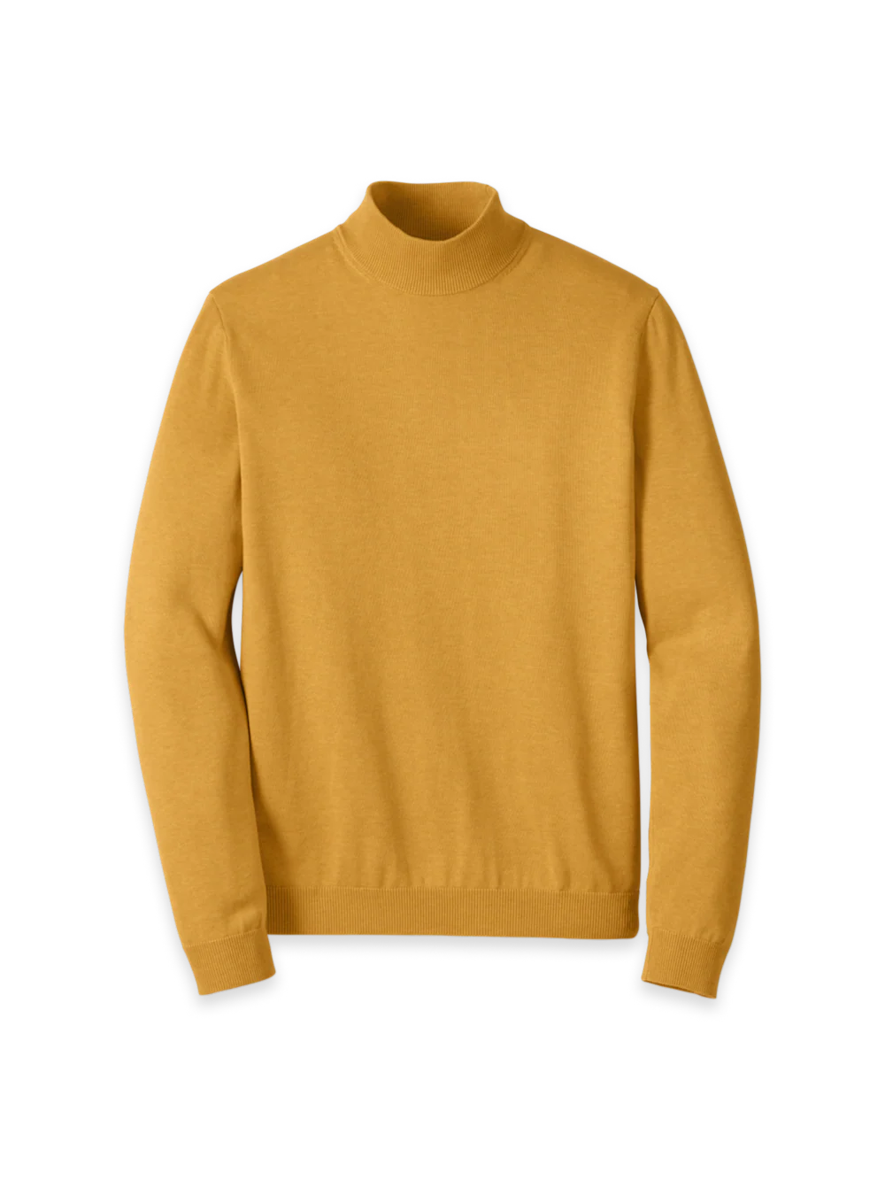 FOXTROT CLOTHING ARTICLE #3913 Cotton Mock Neck Sweater - Mustard